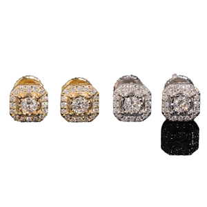 Luxury Jewellery Lab Grown Diamond Earrings <b>Studs</b> Cute Gold Plated Brilliant Cut IGI Certified <b>for</b> Woman <b>Men</b> 925 Sterling Silver - Product Image 1