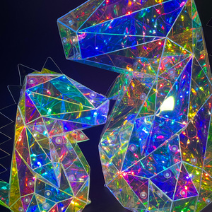 Prisme lumineux moderne irisé, animaux dinosaures, cadeaux écologiques, artisanat pour fête de remise de diplôme et anniversaire, décorations LED faites à la main - Product Image 3