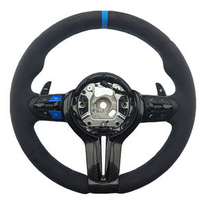 Nuevo Producto, Volante Deportivo con Franja Superior Azul en Alcántara para BMW Serie 3, Serie 5, F10, F20, F30, F90, F01, F02 - Product Image 1
