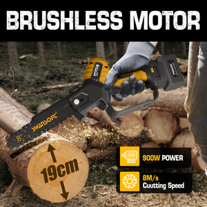 Swansoft 8 INCH Brushless Battery <b>Saw</b> CS-2 Chainsaw Powered Pruning Pole <b>Saw</b> 21V 4AH <b>Mini</b> Cordless Chain <b>Saw</b> - Product Image 3