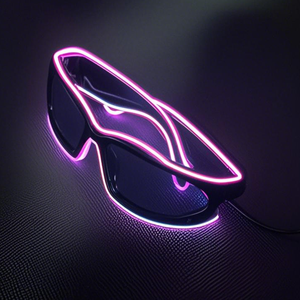 Светодиодные неоновые очки для вечеринки с эффектом свечения для Хэллоуина, выпускные рождественские костюмы для диджея и украшения для вечеринки - Product Image 3