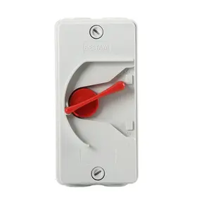 Height IP66 AC Waterproof Isolator Switch with Red Handle Enclosed 1P 2P 2P 4P UKF 240V 440V 63A