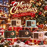 Gadget Elektronik Hadiah Natal 2026 Speaker Nirkabel Portabel Retro Bergaya Vintage Isi Ulang dengan Pegangan Grosir Kustom