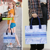 Tas tangan desainer unik untuk Studio, tas tangan uniseks bordir dengan Logo kustom untuk pria dan wanita