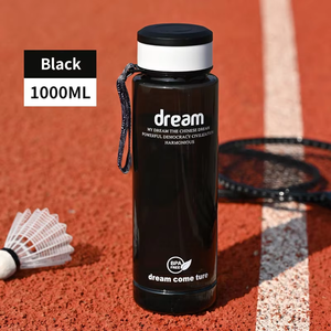 Hot Sales 32oz 1L BPA Free PET Mineral <strong>Plastic</strong> Water <strong>Bottle</strong> Outdoor Sport High-Capacity Water <strong>Bottle</strong> With Time Marker and Rope - Product Image 6