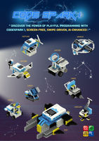 My Robot Time Code Spark 1 Explorer, Kits de Robótica Programable para Niños de 5 a 9 Años, Programación con Tarjeta sin Teléfono ni Computadora