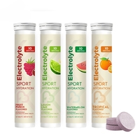 Comprimés effervescents d'électrolytes hydratants sans sucre naturel en gros, saveur citron et lime, certifiés Halal, nutrition sportive
