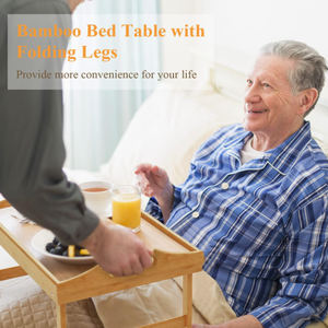 Vente en gros Plateau d'accoudoir en bambou avec support pour ordinateur portable Plateau de lit personnalisé avec pied pliant et plateau en bambou - Product Image 6