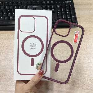 Bán Buôn Trong Suốt Rõ Ràng Magnetic Trường Hợp Điện Thoại Cho <span class=keywords><strong>Iphone</strong></span> 16E 15 14 13 Pro Max 12 Mini 11 XR XS 8 PC Chất Liệu Chống Sốc Bìa - Product Image 4