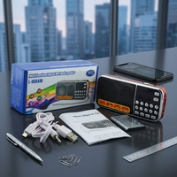 Radio de poche portable Yimeida L-088 AM/FM, lecteur MP3 Gurbani Coran, prise en charge USB, écran LED, batterie rechargeable pour le Canada et l'Inde