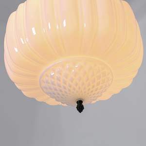Grande Suspension en Verre de Lait Blanc Mid Century Modern <span class=keywords><strong>Schoolhouse</strong></span> Plafonnier Vintage Lustre lampe - Product Image 6