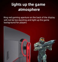 Écran de jeu LCD 27 pouces, 500 luminance mince, 2K incurvé, 144Hz, Base rotative LED, moniteur de jeu LCD