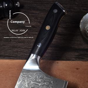 Couteau de cuisine en acier damas VG10 de haute qualité avec poignée G10 couteaux de cuisine à <span class=keywords><strong>d</strong></span>écouper tranchants et ménagers - Product Image 2