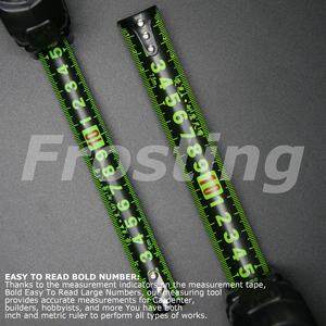 Myj 5M * 19Mm Băng Đo Đen Vàng Frosted Thép Carbon Thép Độ Chính Xác Cao Huỳnh Quang Đo Băng Đo Số Đo - Product Image 5