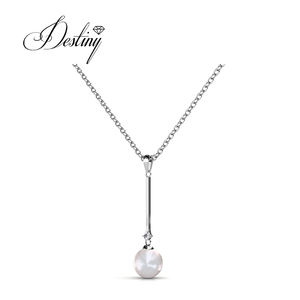 Pearlie colgante largo adornado con cristales de <span class=keywords><strong>Swarovski</strong></span> joyería de Navidad 925 plata esterlina moda Daisini <span class=keywords><strong>gargantilla</strong></span> collar - Product Image 5