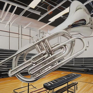 <span class=keywords><strong>Instrument</strong></span> en laiton Weifang de <span class=keywords><strong>trombone</strong></span> de marche de clé de Sib d'argent de nickel avec la surface de laque d'or et de <span class=keywords><strong>cuivre</strong></span> - Product Image 2