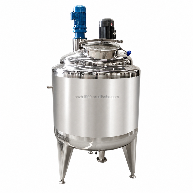Stainless Steel Mixing Tank with Agitator and High Shear Homogenizer for Food Cosmetic Chemical Processing
