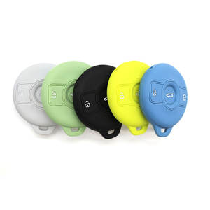 Étui de protection pour clé de voiture à distance en silicone populaire, accessoires pour Mercedes Benz <span class=keywords><strong>SMART</strong></span> Fortwo 1 3 boutons, porte-clés, coque - Product Image 4