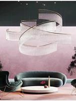 Lustre LED moderne en cristal de luxe, style nordique, personnalisé pour hall d'hôtel, très demandé