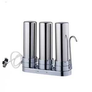 Countertop Triple Stainless Steel Water Filter Purifier For Kitchen