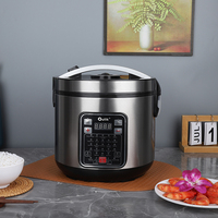 Olla Eléctrica Automática Multifuncional de 4L/5L/6L con Recubrimiento Antiadherente de Grado Alimenticio, Temporizador Digital Inteligente, para Hotel y Hogar