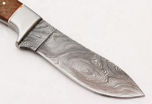 มีดใบตายเหล็กดามัสกัสทำมือ ปรับแต่งได้ ใช้ได้หลากหลายงาน อุตสาหกรรม สแตนเลส ไม้ สำหรับล่าสัตว์ ปอกหนัง รับผลิตตามแบบ (OEM) มีด KBS - Product Image 2