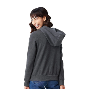 Sweat-shirt à capuche décontracté pour femme, fabriqué au Bangladesh, automne/hiver, avec poches imprimées, tissu écologique et respirant - Product Image 5
