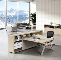 Bureau de travail pour 4 à 6 personnes, mobilier de bureau design moderne, table de bureau pour espace ouvert, bureau modulaire pour immeuble de bureaux