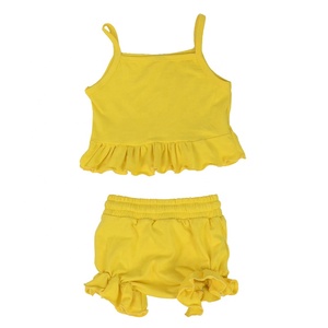 Conjunto de Ropa Infantil para Niña, Pantalones Cortos Tie-Dye, Traje de Verano con Volantes de Colores - Product Image 4