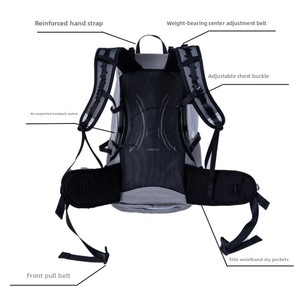 Sac à dos de randonnée imperméable KUOPIN 30L léger Tornado B0106 pour voyage, camping, unisexe, avec suspension pneumatique et hydratation intégrée - Product Image 3