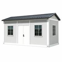 Casa Modular Ecológica con Techo a Dos Aguas, Personalizable, Empaque Plano, Prefabricada, para Casa de Huéspedes