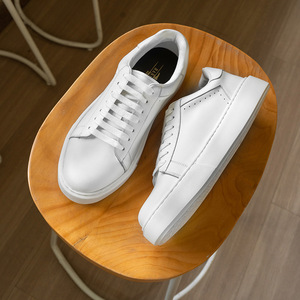 Zapatillas informales de piel de vaca de alta calidad para hombre de otoño, zapatos gruesos de moda, suelas gruesas cómodas para aumentar la altura para - Product Image 3