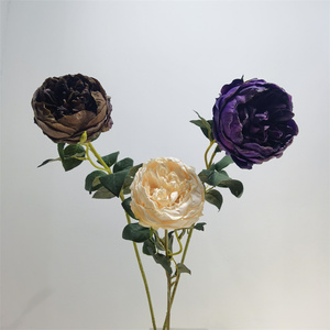 Rosa Artificiale C-119 Stile Retrò Effetto Invecchiato Rosa Polveroso Verde <span class=keywords><strong>Blu</strong></span> Austin Stelo Singolo in Seta per Decorazione Casa - Product Image 4