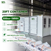 Système de stockage d'énergie en conteneur LiFePO4 de 20 pieds 1,2 MWh, refroidissement par air, 500 kW, conteneur de batterie BESS ESS industriel et commercial
