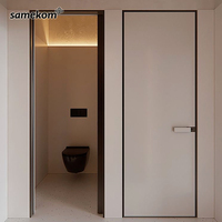 Porte cachée Conception invisible Panneau mural intérieur en bois Portes cachées à noyau solide
