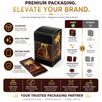 Boîte de présentation extérieure personnalisée imprimée avec sachet individuel en Mylar pour emballage de tabac à feuilles vieillies