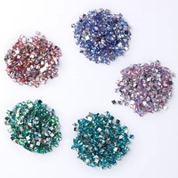 Strass en résine brillante peints à la main, 2,5 mm, carrés, à dos plat, diamants en cristal pour décoration DIY de nail art et bijoux