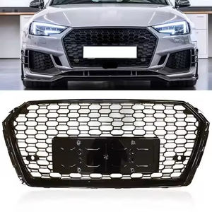 Grille <span class=keywords><strong>centrale</strong></span> avant Grille en nid d'abeille pour <span class=keywords><strong>Audi</strong></span> 06-24 A4 <span class=keywords><strong>S4</strong></span> B8 B8.5 B9.5 RS4 Noir brillant Grille en nid d'abeille Quattro - Product Image 2
