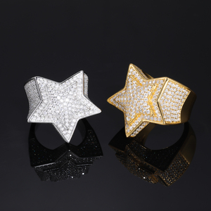 Anillo de Moissanita con Certificado de Diamante, Chapado en Oro, Plata de Ley 925, VVS, Estilo Hip Hop, para Hombre y Mujer - Product Image 4