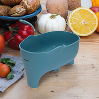 Elefanten-Skulptur Spülbecken-Sieb Obst- & Gemüse-Waschkorb Hängender Abtropfkorb Küchenzubehör Restspeise-Abtropfkorb