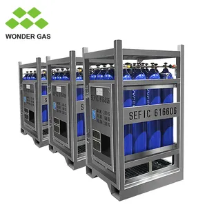 For 50L Industrial Gas Cylinder 4x4 Units 16 Cylinder Rack DNV 2.7-1 Offshore Gas Cylinder Rack Bundle