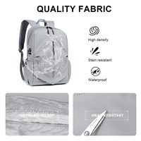 Versatile Waterproof Portable Unisex Large 14 Inch Laptop Backpack USB Port Business Travel Rucksack Casual Daypack Letter