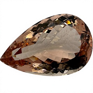 Piedra Preciosa Natural de Morganita Shamim, 13.92 Quilates, Corte Pera, Color Durazno, Piedra Suelta para Joyería - Product Image 1