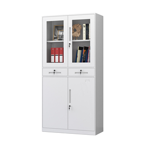 <span class=keywords><strong>Armoire</strong></span> de rangement en métal robuste à grande capacité pour la maison et le bureau, multi-usages, pour l'organisation de documents, de livres et de dossiers avec serrure - Product Image 1