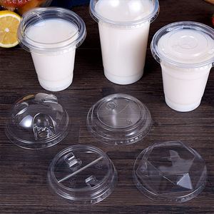 Ventes en gros de couvercles en plastique intelligents anti-fuite, écologiques, jetables, de qualité alimentaire (90 mm/95 mm/98 mm) - transparents pour gobelets - Product Image 3