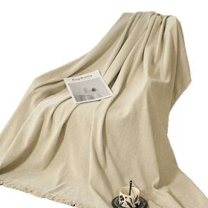 Funda de Sofá de Chenilla Azul Claro, de un Solo Asiento, Moderna, de Color Sólido, Gruesa, Antipolvo, para Todas las Estaciones - Product Image 3