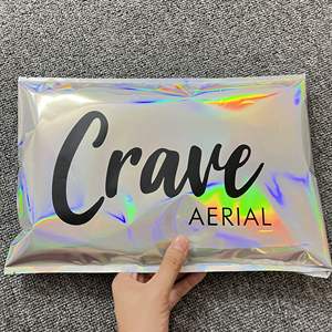 Custom Sealing Glossy rainbow Laser Shipping Envelop <b>Bag</b> Metallic Aluminum Foil Poly Mailer Holographic Mail <b>Bag</b> for Clothing - Product Image 1