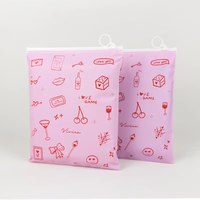 Sacs en plastique givrés Unione avec fermeture éclair coulissante, personnalisables avec logo, pour vêtements, chaussures et emballage