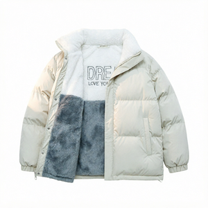 Chaqueta de Invierno Reversible para Hombre, Chaqueta Acolchada con Cuello Alto, Alternativa al Plumón, Abrigo de Doble Cara, Ropa Exterior Cálida - Product Image 1