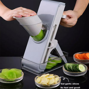 수동 조정 가능한 가정용 주방 조리 도구 다기능 수직 고기 슬라이서 및 과일 야채 강판 커터 - Product Image 4